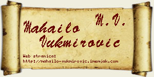 Mahailo Vukmirović vizit kartica
